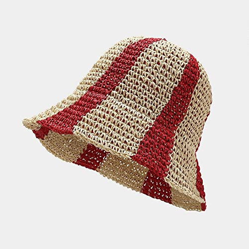 Japanische Nähte Stroh Eimer Hüte Damen Mode Tragen Fischerhut Sommer Outdoor Atmungsaktiv Sonnenhut