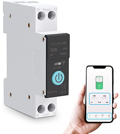 Smart WIFI Switch Interruttore Domestico Telecomando per Telefono Cellulare 3 Modalità di Temporizzazione per Elettrodomestici(32A)