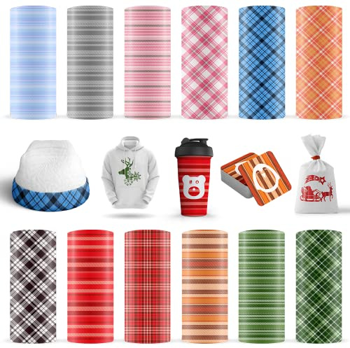 LUCKIGUCK Infusible Transfer Ink Sheets Bundle Solid Colour Pre-Printed Dyed Sublimation Paper 4.5 X 12 Iron on T-Shirt and Mug (GW01)