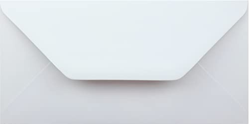 DL (110mm x 220mm) Coloured Envelopes for Greetings Cards Party Invitations & Craft - Pack of 30 (White)