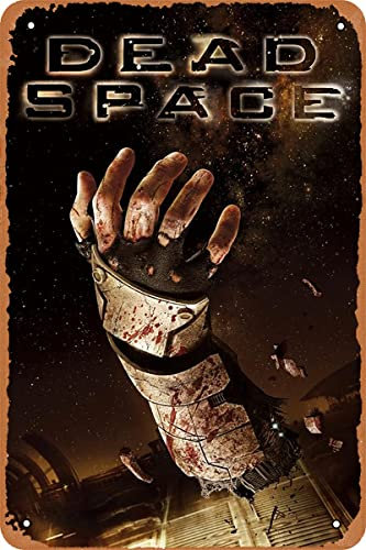 Whiasegry Dead Space Game Poster Blechschild Vintage Wandkunst Dekoration Metall Poster 20,3 x 30,5 cm