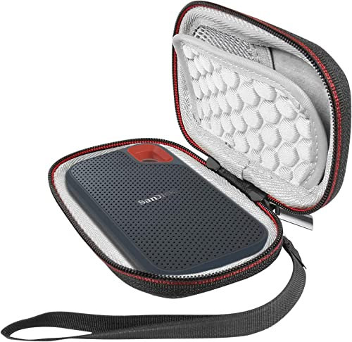 AONKE Hard Carrying Case for SanDisk Extreme PRO/SanDisk Extreme Portable SSD 500GB 1TB 2TB 4TB USB-C EVA External Solid State Drive (E61)