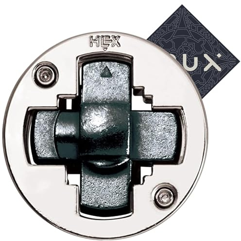 Hanayama Cast Hex Puzzle - Level 3 of 6 - Mid Range - Inklusive Crux Aufkleber