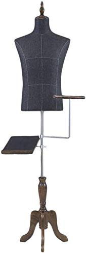 Professionelle männliche Mannequin-Torso-Körperbüsten für Schuhe, Hosen, Kleidung, Schneiderpuppe mit Holzsockel zum Nähen (Farbe: C) (C)