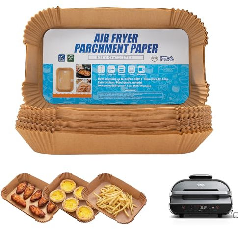 Air Fryer Liners For Ninja Foodi Smart Xl Air Fryer,120Pcs Air Fryer Disposable Paper Liner, Parchment Liners For Ninja FG551 6-in-1 Indoor Grill,Rectangular
