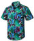 Enlision Men Funky Hawaiian Shirts Short Sleeve Casual Button Down Front Pocket Summer Aloha Party Shirt Floral Beach Palm Tree Print Hawaii Shirt Unisex Green L