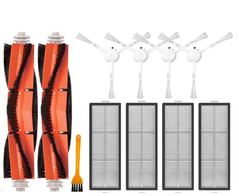 INF Ersatzteile Zubehör für Dreame Bot D10 Plus RLS3D, Vakuumzubehör, 2 x Hauptbürste, 4 x Filter, 4 x Seitenbürste, 1 x Reinigungswerkzeug