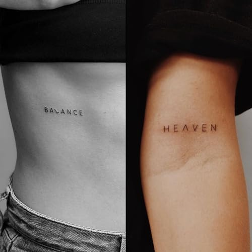 Inkster Tattoo - Balance & Heaven Tattoo Doppelpack | Temporäres Tattoo mit EU-Kosmetikzertifizierung - das Original | wasserfest + vegan | revolutionäres 2-Wochen-Tattoo | Klebetattoos + Fake Tattoos