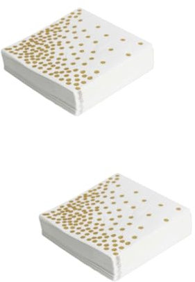 ABOOFAN 40 Stk Parteiblatt Für Hochzeiten Einweg-hochzeitsgeschirr Dekorationen Für Hochzeitszeremonien Serviette Gold Blatt Tischgesellschaft