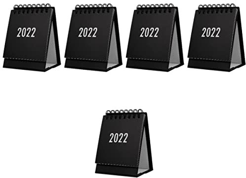 Mini-Schreibtischkalender für 2022, Kalender 2022, Tisch-Wochenplaner, Stehtisch-Dekoration, Tischkalender, Dekoration, Spirale, Büro, PVC, Scroll, Wohltätigkeitsorganisation, 5 Stück