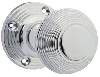Designer Levers - Beehive Mortice Door Knob - Polished Chrome - Pair