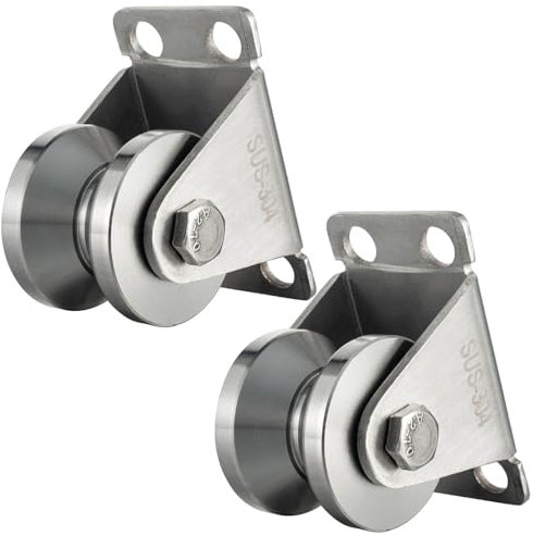 KCNOFNC 32mm Umlenkrolle Stahlseil, V Typ Umlenkrollen für Seile, Seilrolle mit 2 Kugellager | 2 Stück
