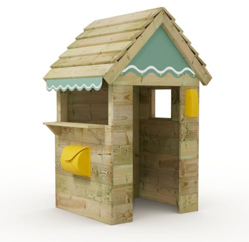 Wickey Spielhaus Cottage - Kinderspielhaus aus Holz, Gartenhaus für Kinder, extrem witterungsbeständig - aus kesseldruckimprägniertem Massivholz - Pastellblau