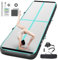 FBSPORT Airtrack Matte, 10cm Hoch Verdicken 2M Tumbling Matte,Gymnastikmatte mit Luftpumpe,Trainingsmatte mit Tragetasche,Turnmatte für Zuhause, Outdoor,Yoga
