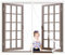 Fliegengitter 290x140cm aus Polyester | Insektenschutz | Fliegennetz | Mückengitter | Fliegengitter Fenster & Tür Weiß
