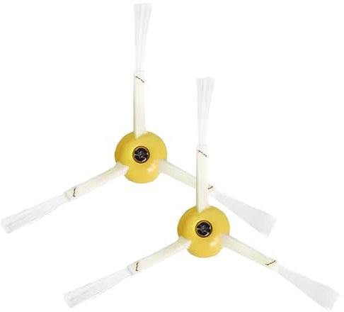 TALENTEC home | 2X Brosse latérale et vis de Remplacement, Compatible avec iRobot aspirateur. pour Roomba 800 et 900 | Couleur Jaune et Blanc