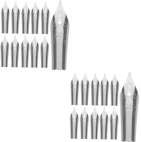 SEWACC 60 Stk Ersatzfeder Für Füllfederhalter Füller Kalligraphie-schreibstiftspitzen Ersatzteil Praktische Schreibwaren Spitzen Für Ersatzstifte Ersatz Für Stiftspitzen Stahl Silver