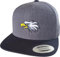 Cap Flexfit Snapback :USA Seeadler - Eagle Kappe Herren & Damen (One Size - Charcoal-Black)