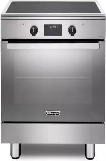 Cucina con forno elettrico, 60x60 cm, Inox, 4 fuochi