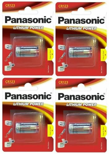Pana-sonic CR123A Lithium Power Batteries, 3V (PACK OF 4)