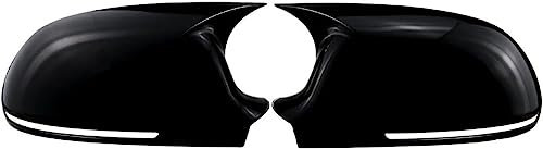 WzMDg 1 Paar Spiegelkappen Außenspiegel für Audi A3 8P A4 A5 B8 B8.5 Q3 A6 C6 4F S6,Rückspiegelgehäuse,Abdeckungen Seitenspiegel,Auto Spiegelkappen,C-Glossy Black-B8