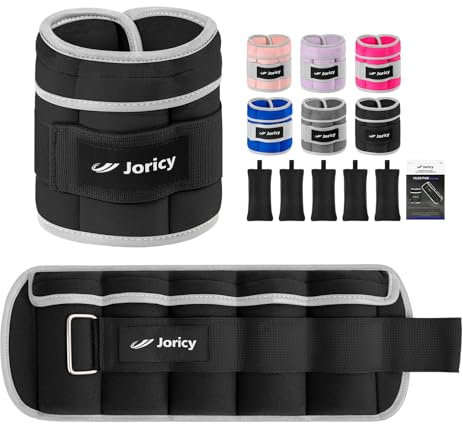 Knöchelgewicht Verstellbares Gewichte für Beine und Arme 5 kg 1 Paar(2,5 kg pro Knöchel) Gewichtsmanschetten Fuß Hand Fußgewichte und Fußgelenkgewichte für Fitnessstudio Bewegung Laufen Joggen Schwarz