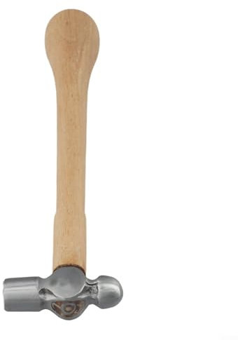 Martillo con mango de madera para hacer joyas, para proyectos de orfebrería (A)