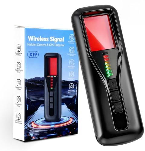 Détecteur Micro Espion,Détecteur de Micros GPS,4 Modes de détection et 5 Niveaux de sensibilité, localisateur magnétique pour hôtel, Bureau, Voiture, Voyage