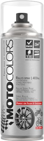 MotoColors Autolack Spray 400ml – Sprühlack für Karosserie, Felgen & Anbauteile | Hochdeckender Farbspray, schnelltrocknend, wetterfest - Klarlack Glanz