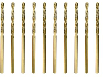 Duraherra Cobalt Drill Bits Set 1mm 10-Pieces, M35 HSS Metric Jobber Drill Bit Set with Plastic Case for Stainless Steel, Metal, Aluminium, Tile, Wood, Plastic and Iron