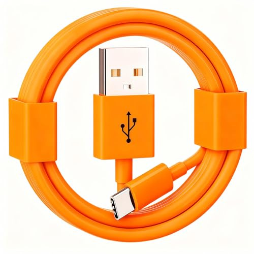 3m Orange IPhone 17/16/15 Carplay ladegerät Ladekabel kabel, USB a auf USB C Kabel für iPhone 17/16 Pro Max/15 Plus/17e/16e,AirPods Pro 3rd/2nd Gen/AirPods 4/Max 2/IPad USB C Auto Verlängern Ladekabel