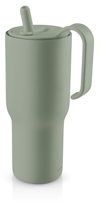 Eva Solo | Sip'n'Go Tumbler 0,9 L Green Goddess | Genießen Sie Ihre Kaltgetränke von morgens bis abends - die effektive Isolierung hält die Temperatur | Green Goddess
