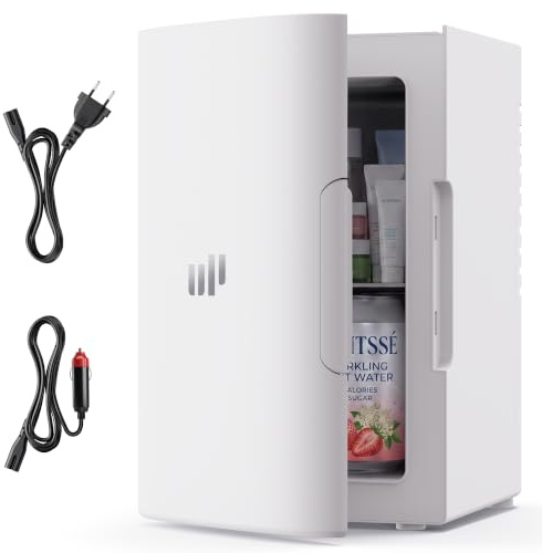 Upstreman Mini Nevera 6 litros, 12V 220V Portátil | Para Habitación Oficina Coche Caravanas Camping, Función Enfriamiento y Calentamiento, Para Skincare Cosméticos, Modelo TR6