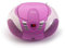 Lenco SCD-37 - CD-Player für Kinder - CD-Radio - Stereoanlage - Boombox - UKW Radiotuner - USB Anschluss - MP3 - 2 x 1,5 W RMS-Leistung - Netz- und Batteriebetrieb - Pink