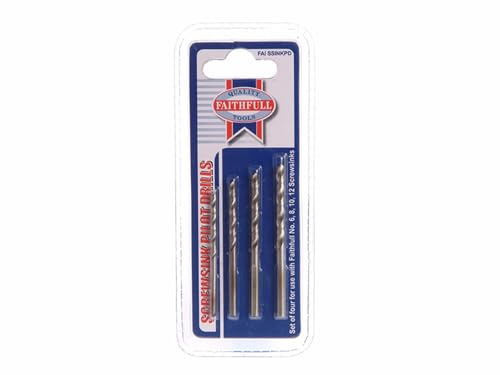 Faithfull SSINKPD Pilot Drill Set for Screwsinks (4 Pieces)