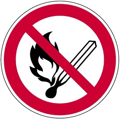 Schild Feuer verboten Folie selbstklebend