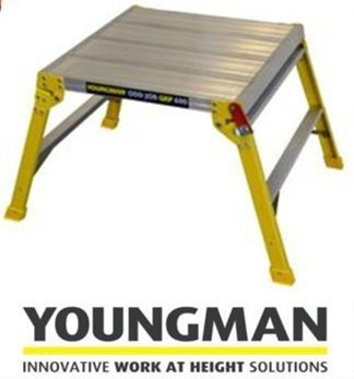 Youngman Odd Job GRP 600 Fibreglass Hop Step Up Work Platform Step ladder Large