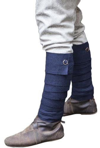 Burgschneider - Wollwadenwickel Aki - Blau (Standard, für Damen & Herren, Wolle) Historisch - Early Medieval, Viking