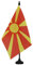 AZ FLAG - Tischflagge Mazedonien - 21x14 cm - Makedonische Tischfahne 14 x 21 Cm - Flaggen