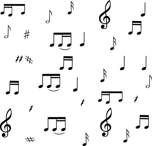 Large Music Notes Set Fridge Kitchen Sticker Removable Wall Sticker Customisable Many Colours Genuine Broomsticker