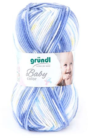 Gründl 3457-05 Garn, 70% Polyacryl 30% Polyamid, Lila Mehrfarbig, ca. 150 m, 50 Gramm