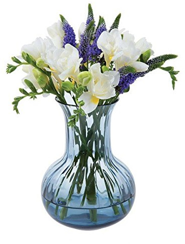 Dartington Crystal Medium Vase, Crystal, Ink Blue
