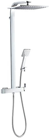 Wirquin 60721390 Colonne de douche avec mitigeur mécanique Palermo Touch 1 jet, chromé