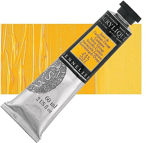 Sennelier Extra-Fine Artist Acryliques cadmium yellow orange 537 60 ml by Sennelier