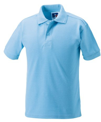 Mischief Age 1-15 Plain Polo Shirt Short Sleeve 20 + Colours Childrens Boys Girls School Uniform P.E. Gym Sky Blue