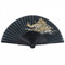 Zen Minded Japanese Traditional Folding Fan - Black Dragon in Silk & Bamboo