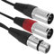 BeMatik - Duplicador de Audio Cannon XLR Hembra a 2 XLR Macho 5-Pin