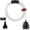 Hoopzi - Fil électrique en Tissu de 4,5M pour Éclairer Partout Chez Vous - Douille Ampoule E27 avec Interrupteur - Créez Votre Suspension Luminaire, Baladeuse, Lampe Suspendue - Bala Lin Blanc/Noir