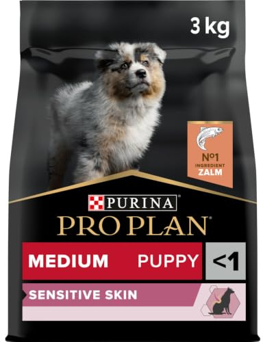 Purina Proplan Medium Puppy Derma Dog Feed Cahorro Salmon, Pack of 4 x 3 kg