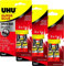 UHU Colle instantanée Flash rapide Minis (3 x 1 g (Lot de 3), Minis – Liquide)